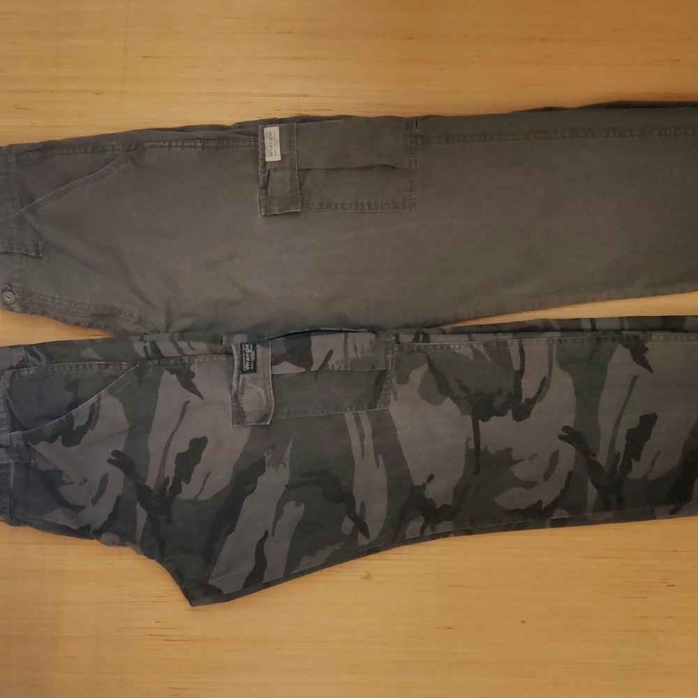 2 Wrangler cargo pants